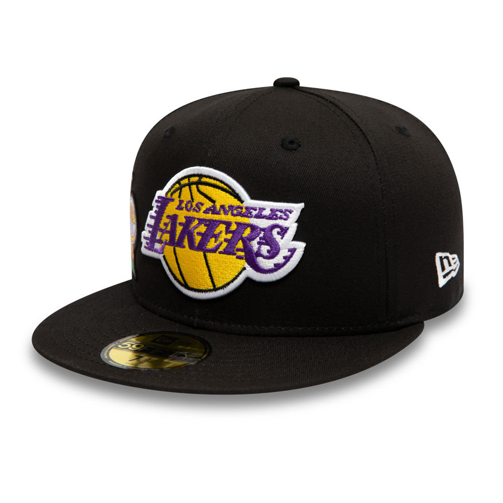 LA Lakers NBA Side Hit Black 59FIFTY Cap