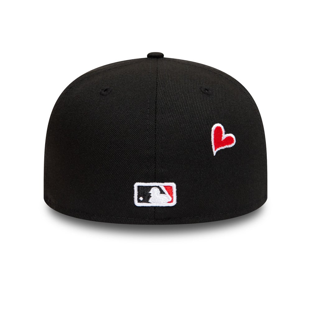 Cappellino 59FIFTY Fitted LA Dodgers MLB Heart Nero