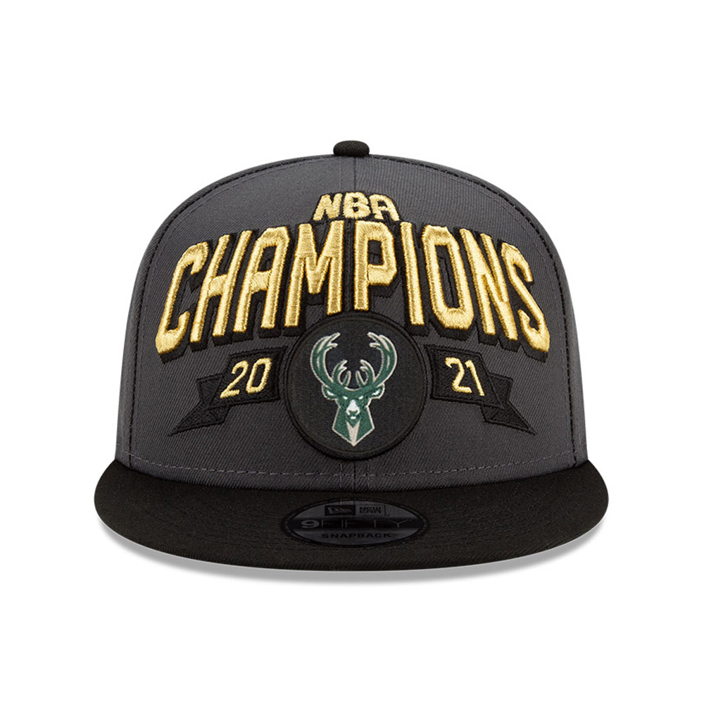 Milwaukee Bucks NBA Champions 2021 Gris 9FIFTY Cap