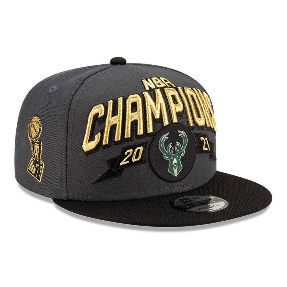 Milwaukee Bucks NBA Champs 2021 Grau 9FIFTY Cap