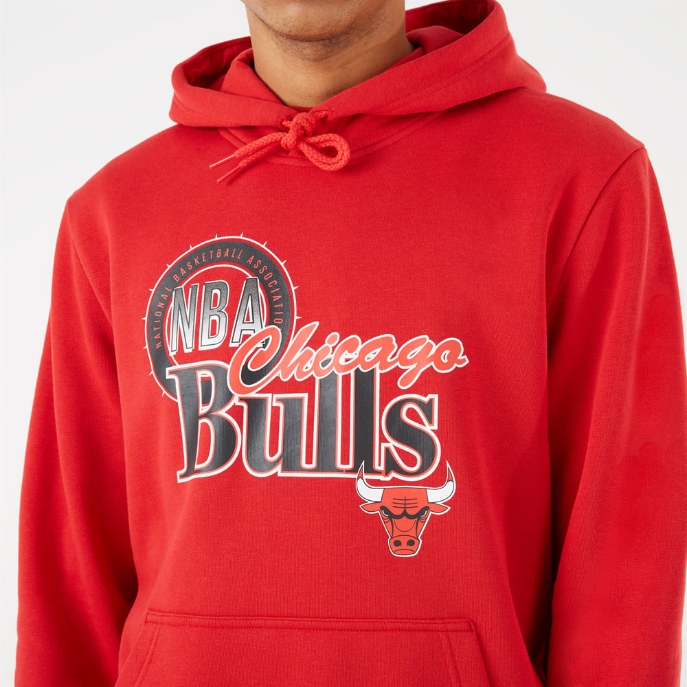 Chicago Bulls NBA Throwback Graphic Red Hoodie