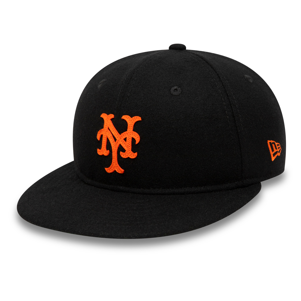 New York Mets Melton Black 9FIFTY Retro Crown Cap