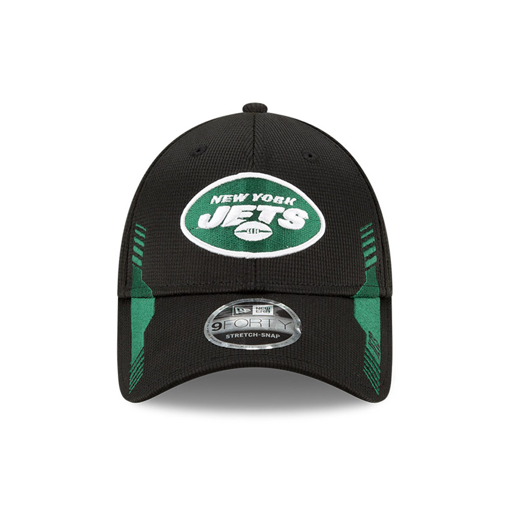 New York Jets NFL Sideline Home Negro 9FORTY Stretch Snap Cap