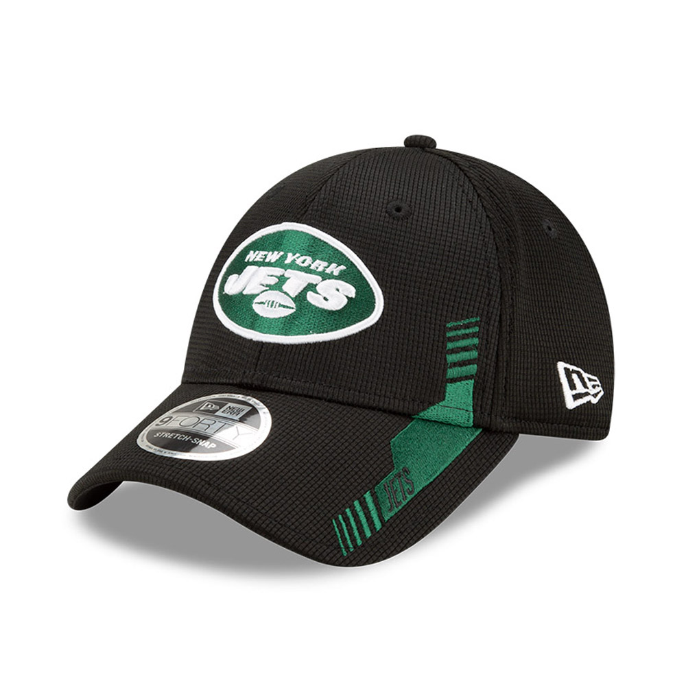 New York Jets NFL Sideline Home Schwarz 9FORTY Stretch Snap Cap