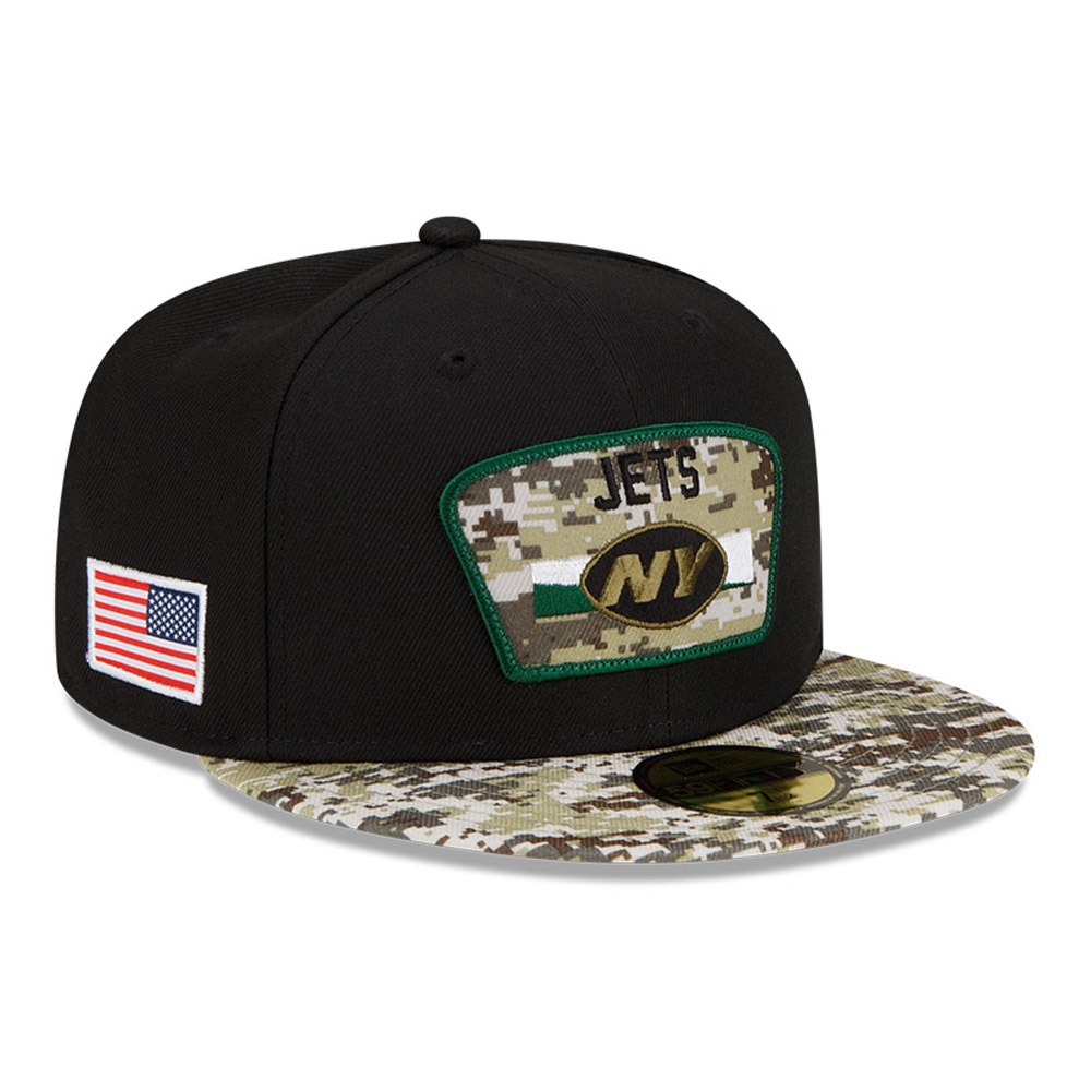 New York Jets NFL Salute to Service Black 59FIFTY Fitted Cap