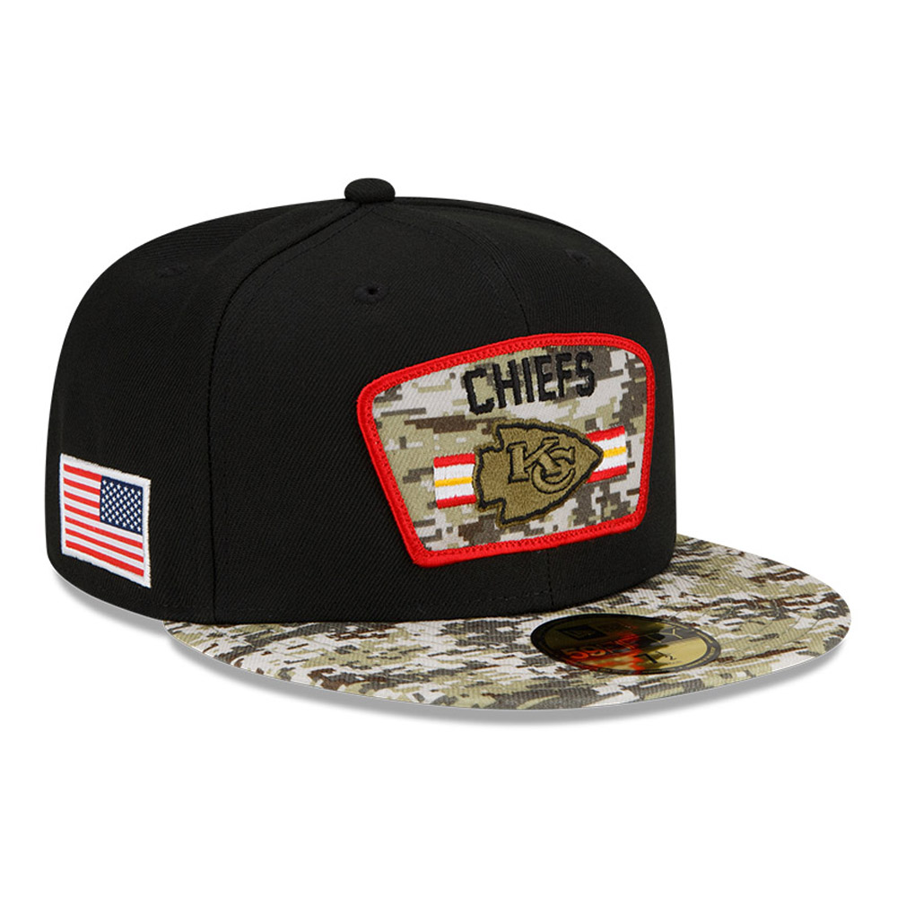 Kansas City Chiefs NFL Salute to Service Black 59FIFTY Fitted Cap