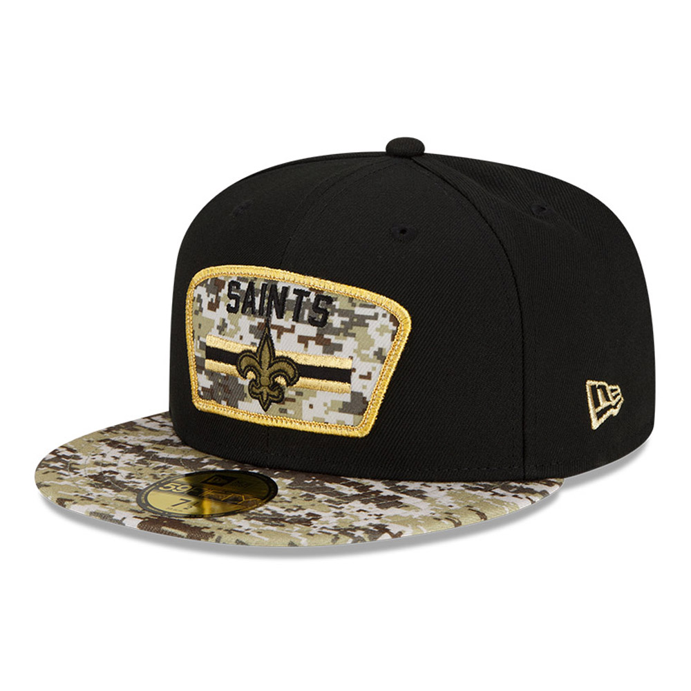 New Orleans Saints NFL Salute to Service Black 59FIFTY Fitted Cap