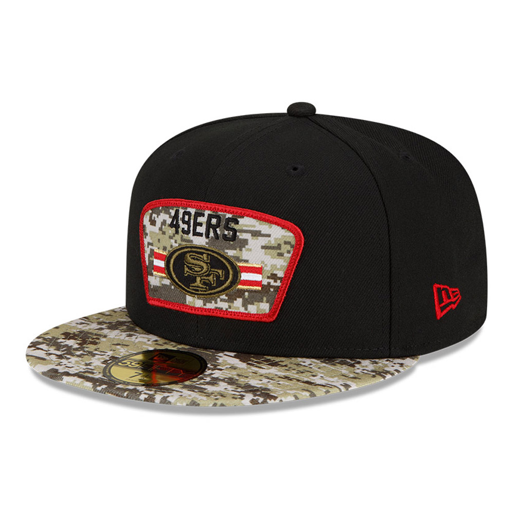 San Francisco 49ers NFL Salute to Service Black 59FIFTY Cap