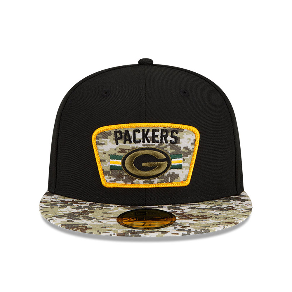 Green Bay Packers NFL Salute au service Black 59FIFTY Cap
