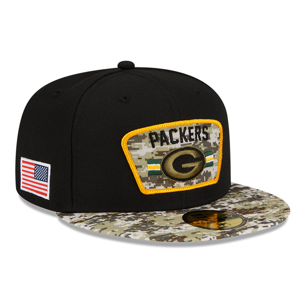 Green Bay Packers NFL Salute to Service Black 59FIFTY Berretto