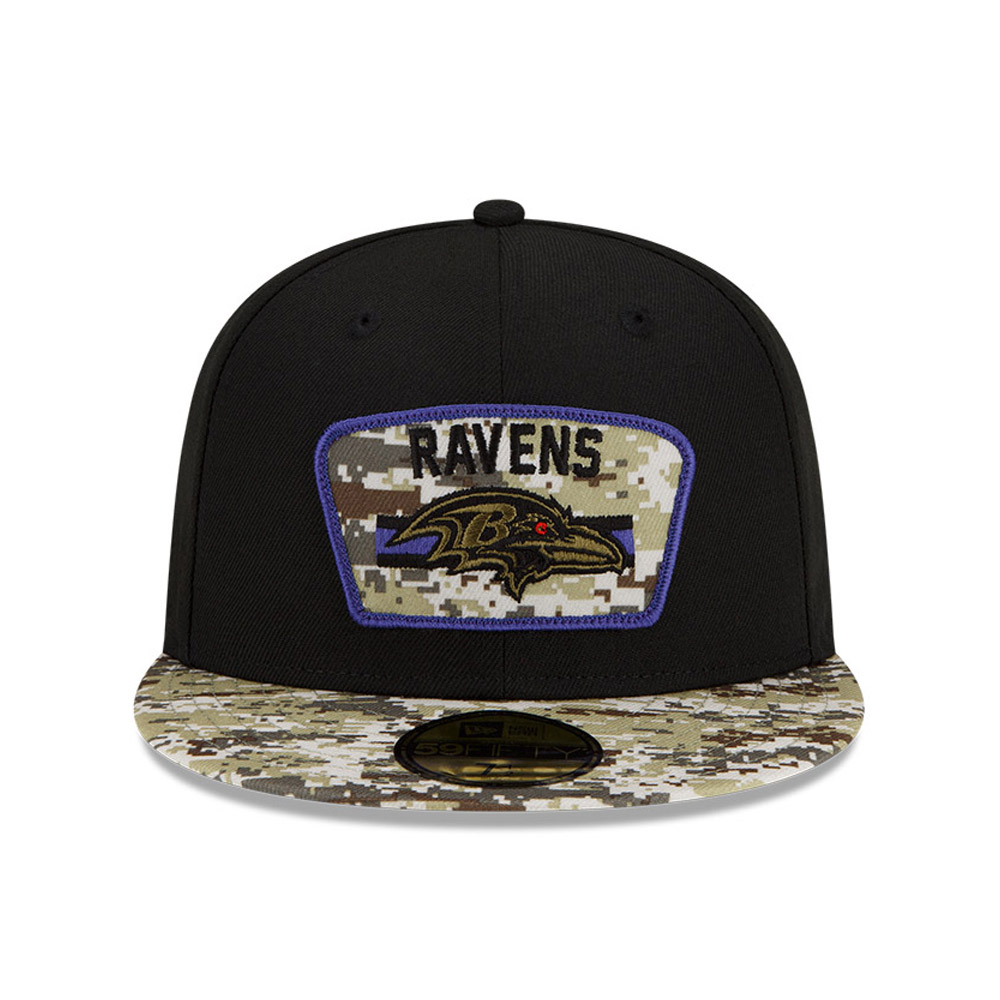 Baltimore Ravens NFL Salute to Service Black 59FIFTY Berretto