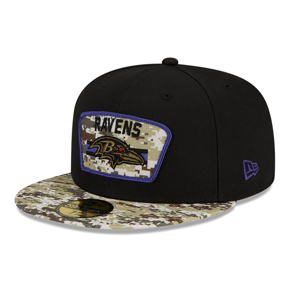 Baltimore Ravens NFL Salute to Service Black 59FIFTY Berretto