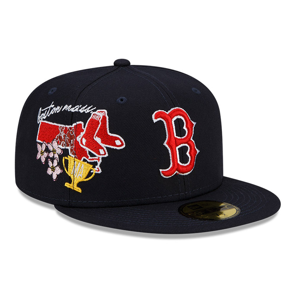 Boston Red Sox MLB City Cluster Navy 59FIFTY Fitted Cap