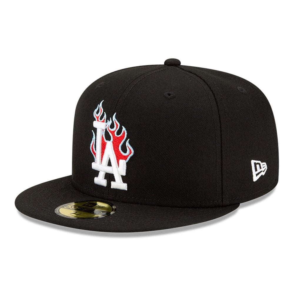 Gorra oficial New Era LA Dodgers MLB Team Fire Negro 59FIFTY Fitted