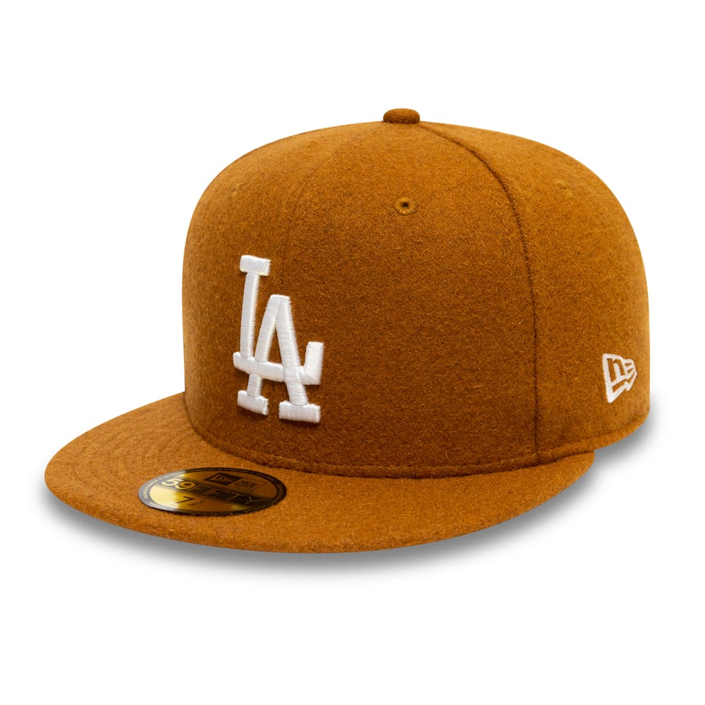 LA Dodgers Heritage World Series Melton Tan 59FIFTY Fitted Cap