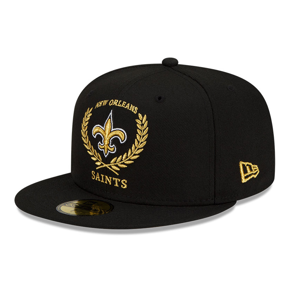 New Orleans Saints NFL Gold Classic Negro 59FIFTY Gorra