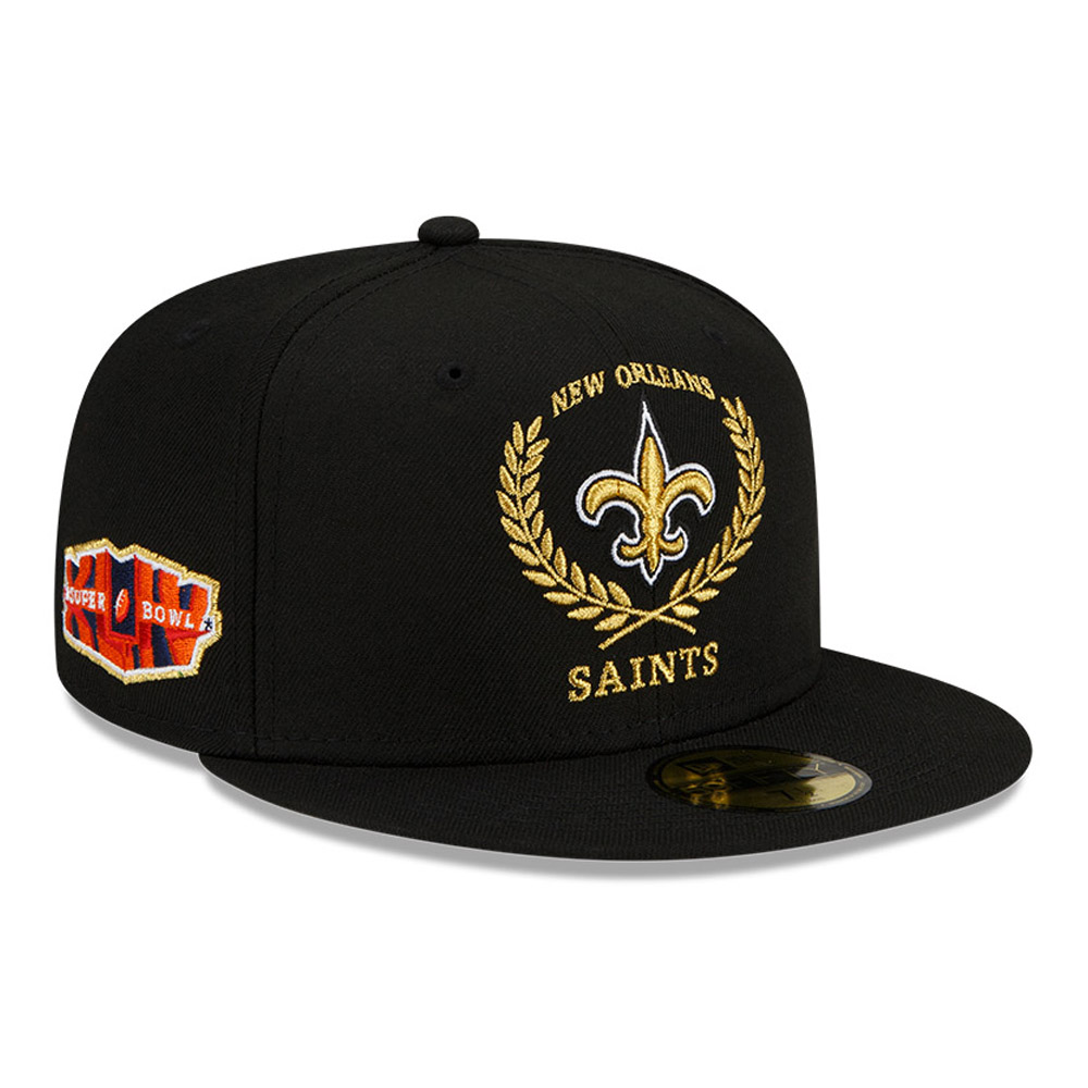 New Orleans Saints NFL Gold Classic Negro 59FIFTY Gorra