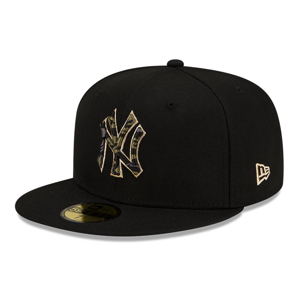 New York Yankees MLB Camo UV Schwarz 59FIFTY Kappe