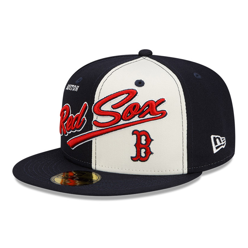 Boston Red Sox MLB Split Front Navy 59FIFTY Fitted Cap