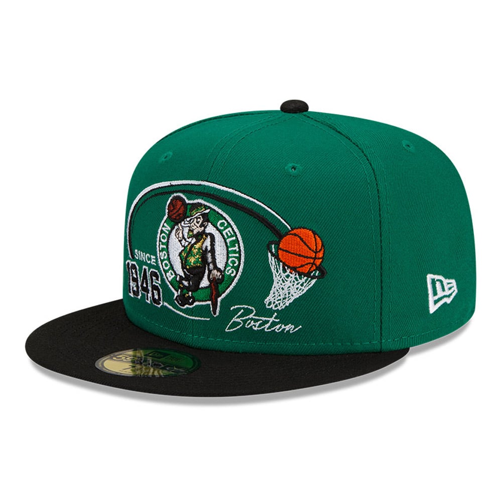 Boston Celtics NBA 2 Tone Hoops Green 59FIFTY Gorra