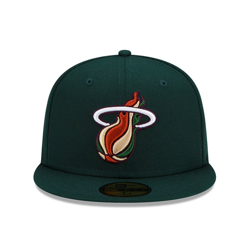 Miami Heat NBA Dark Green 59FIFTY Fitted Cap