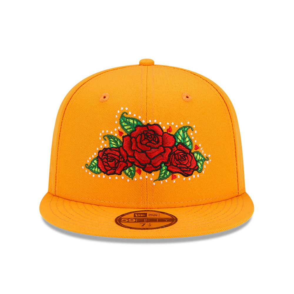 Day of the Dead Roses Gold 59FIFTY Fitted Cap