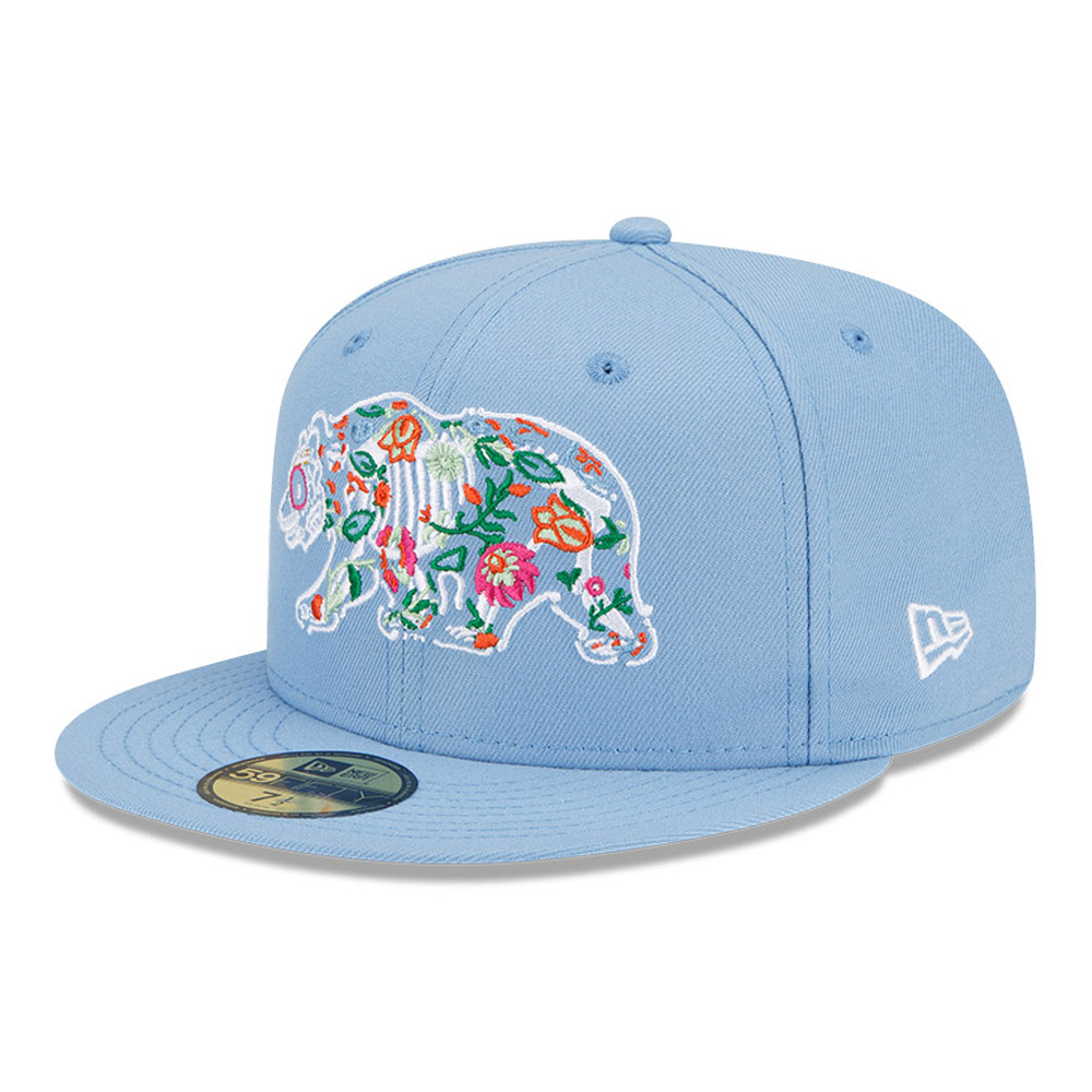 New Era Day of the Dead Baby Blue 59FIFTY Cap