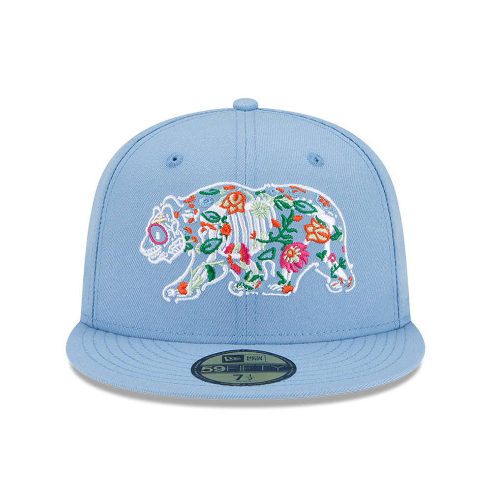 New Era Day of the Dead Baby Blue 59FIFTY Cap
