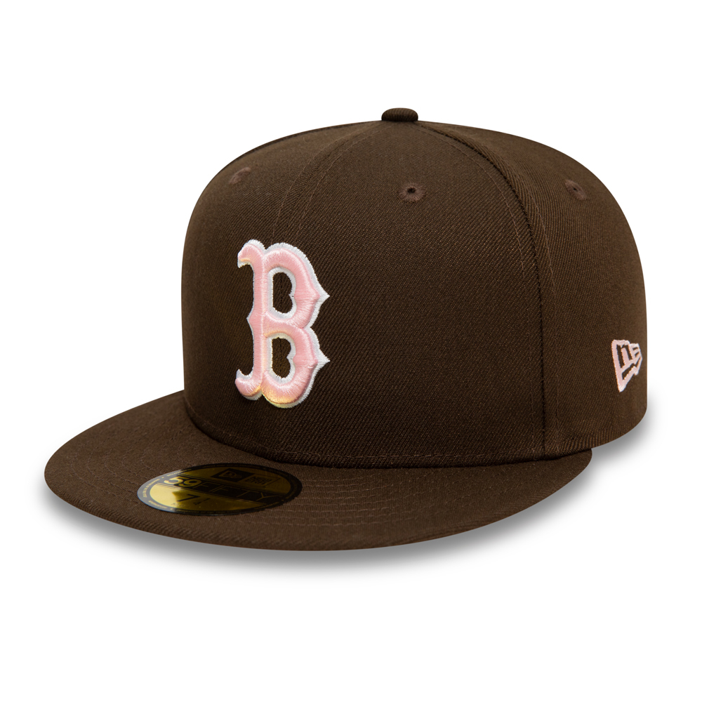 Gorra oficial New Era Boston Red Sox Walnut and Pink 59FIFTY Fitted