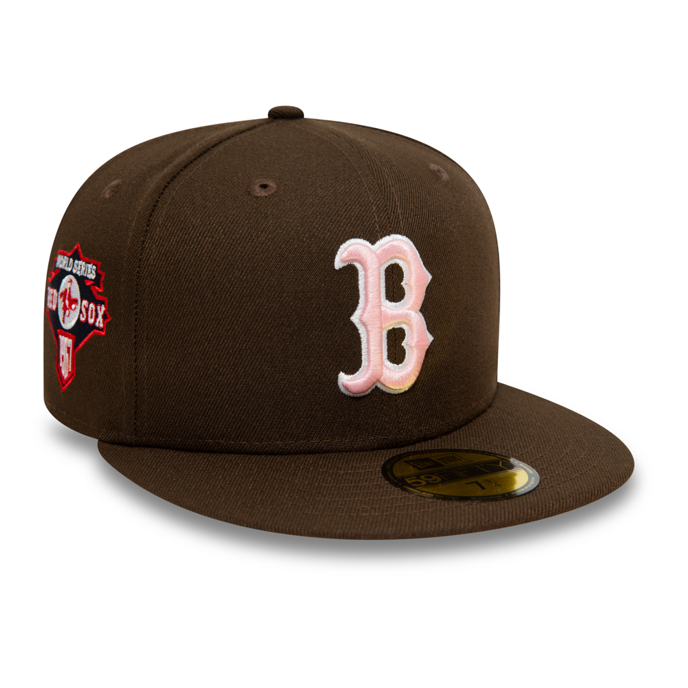 Gorra oficial New Era Boston Red Sox Walnut and Pink 59FIFTY Fitted