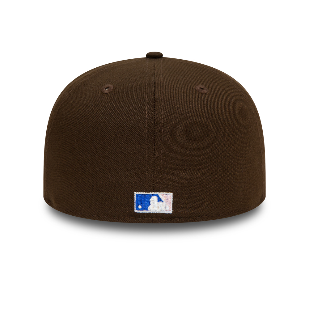 Gorra oficial New Era LA Dodgers Walnut and Pink 59FIFTY Fitted