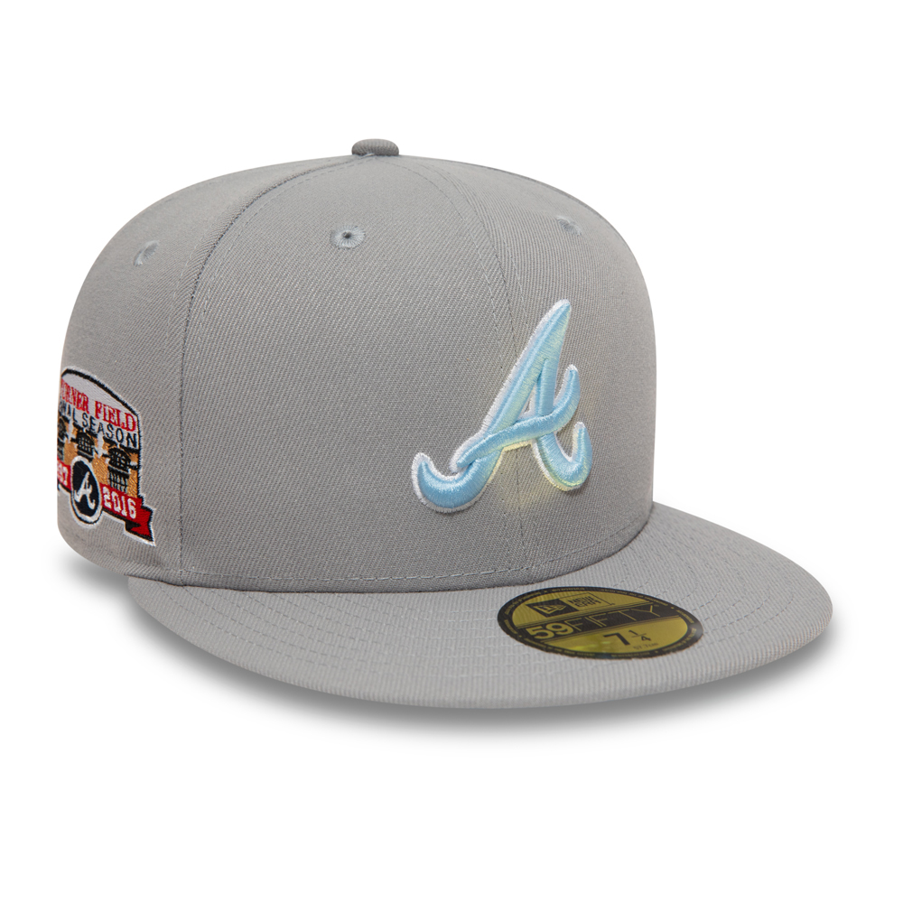 Atlanta Braves Blue and Grey 59FIFTY Fitted Cap