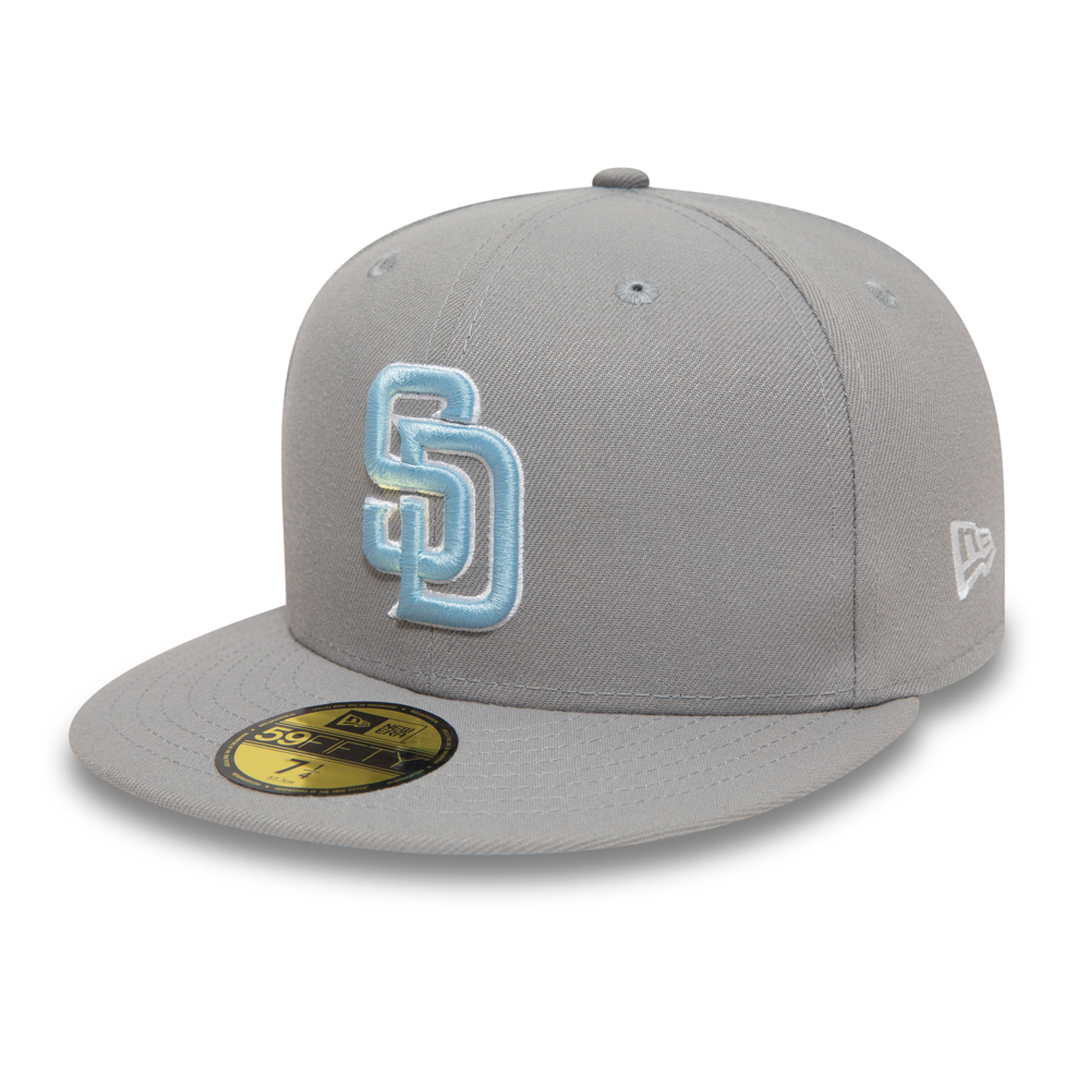 Official New Era San Diego Padres MLB Grey & Blue 59FIFTY Fitted Cap ...