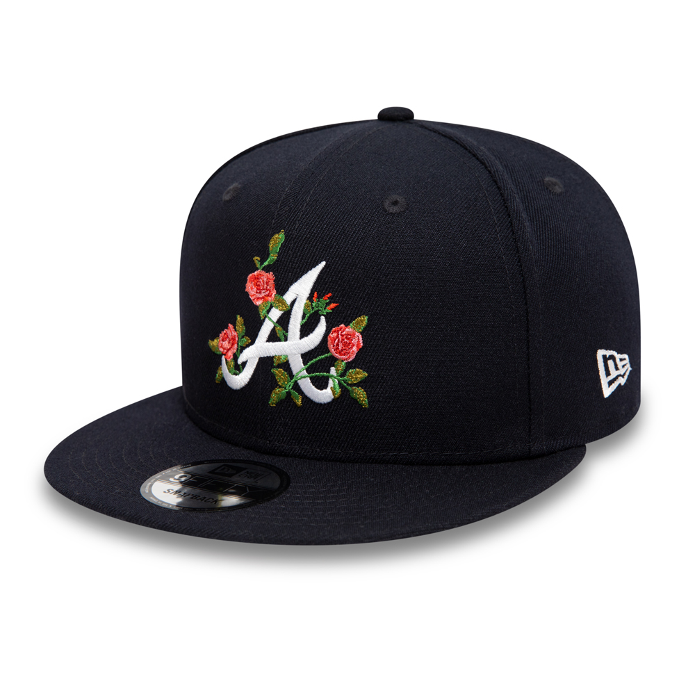 Atlanta Braves MLB Bloom Navy 9FIFTY Snapback Cap