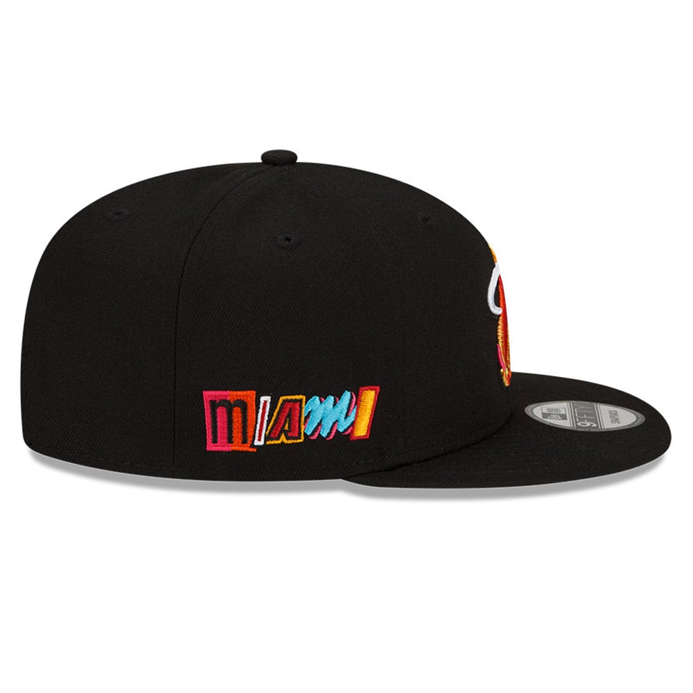 Miami Heat NBA City Edition Black 9FIFTY Snapback Cap