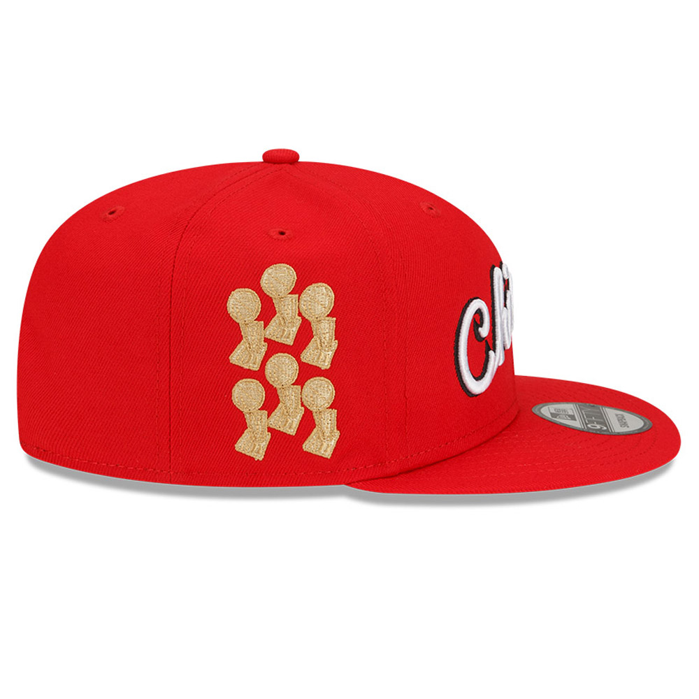 Chicago Bulls NBA City Edition Red 9FIFTY Snapback Cap