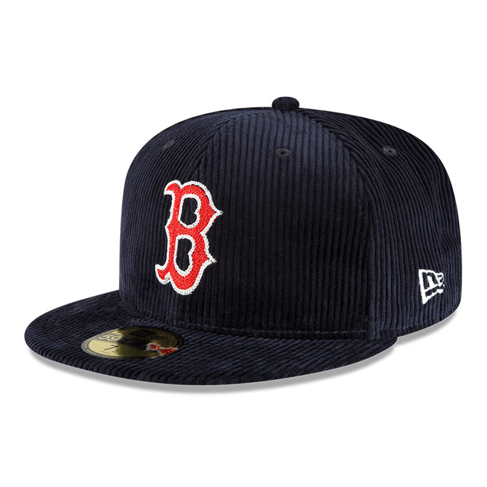 Casquette 59FIFTY Boston Red Sox MLB Velours Côtelé Bleu marine