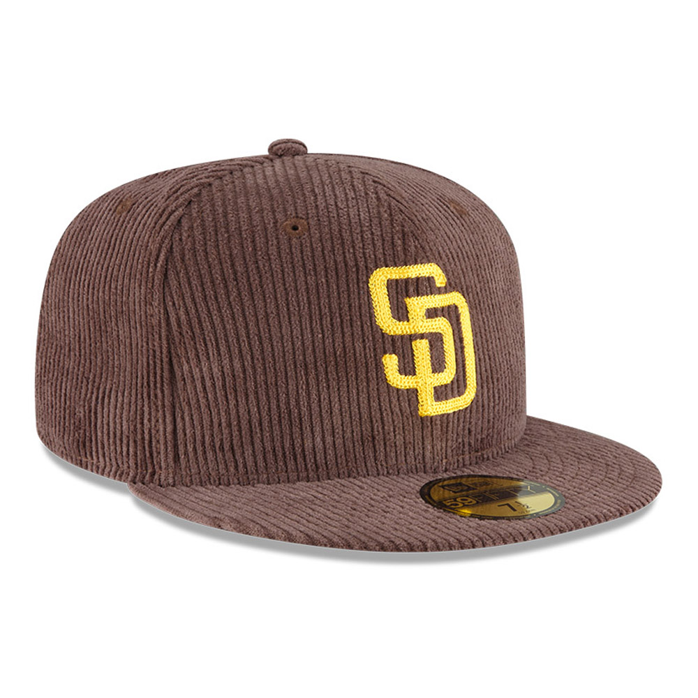 Official New Era San Diego Padres Mlb Corduroy Brown 59fifty Fitted Cap