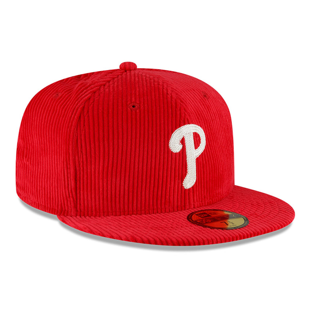 Cappellino 59FIFTY Philadelphia Phillies MLB Velluto a Coste Rosso
