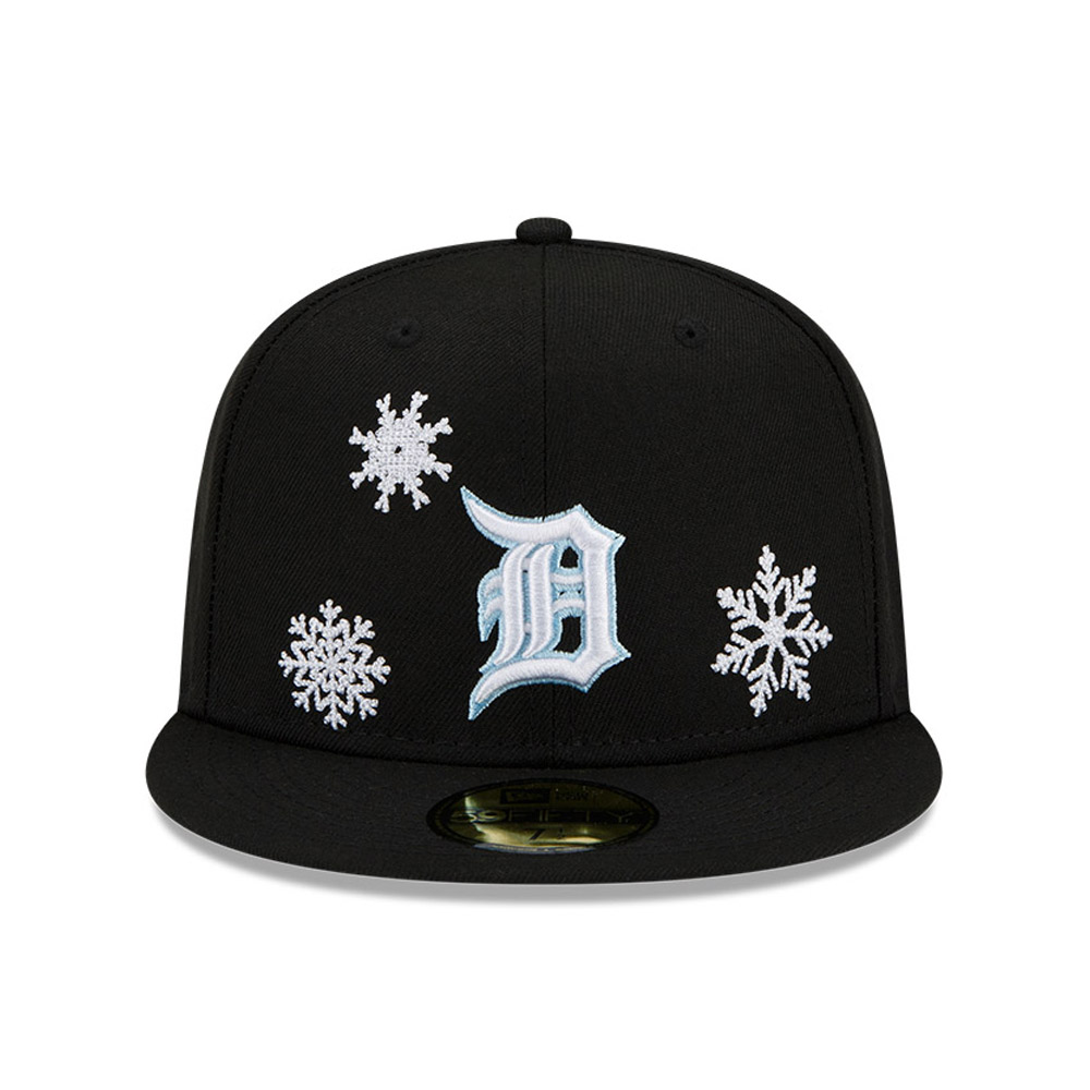 Official New Era Detroit Tigers MLB Snow Black 59FIFTY Fitted Cap B3525_259  B3525_259
