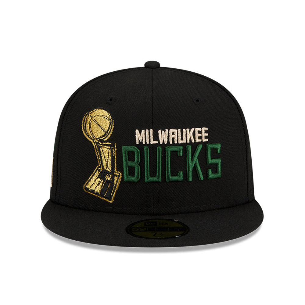 Milwaukee Bucks NBA Champs Black 59FIFTY Fitted Cap