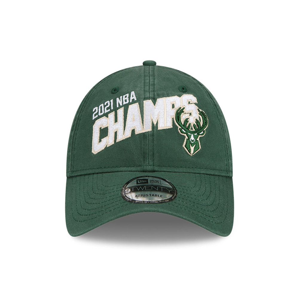 Milwaukee Bucks NBA Block Champions Green 9TWENTY Cap