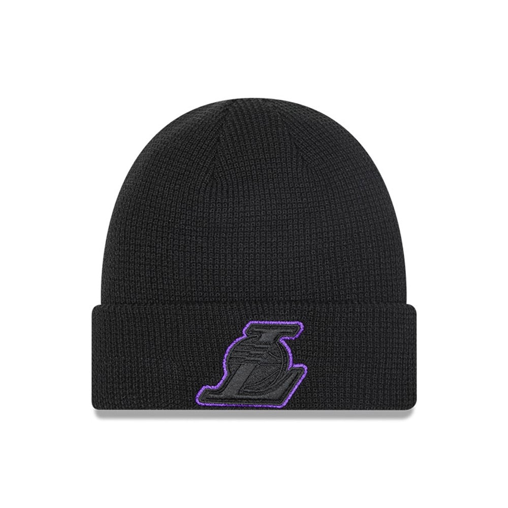 LA Lakers Color Pop Negro Cuff Beanie Hat