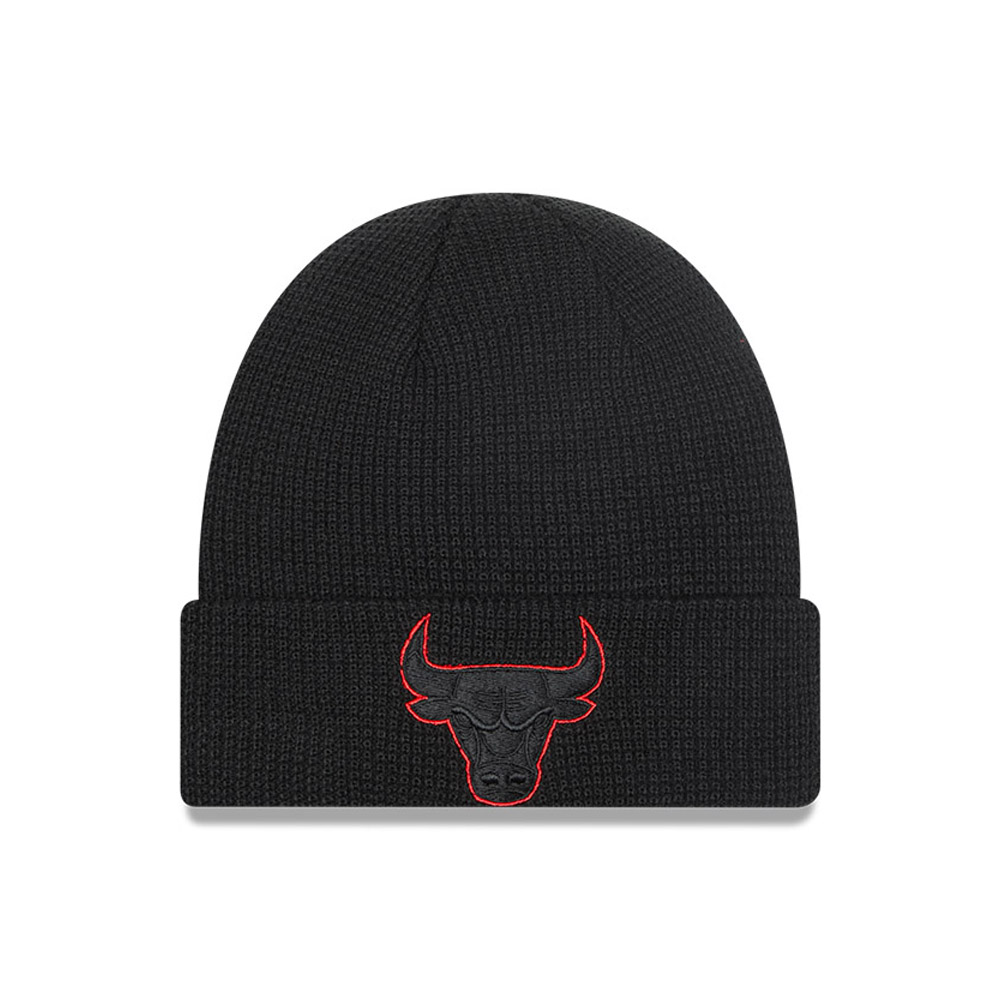 Chicago Bulls Pop Outline Black Cuff Beanie Hat