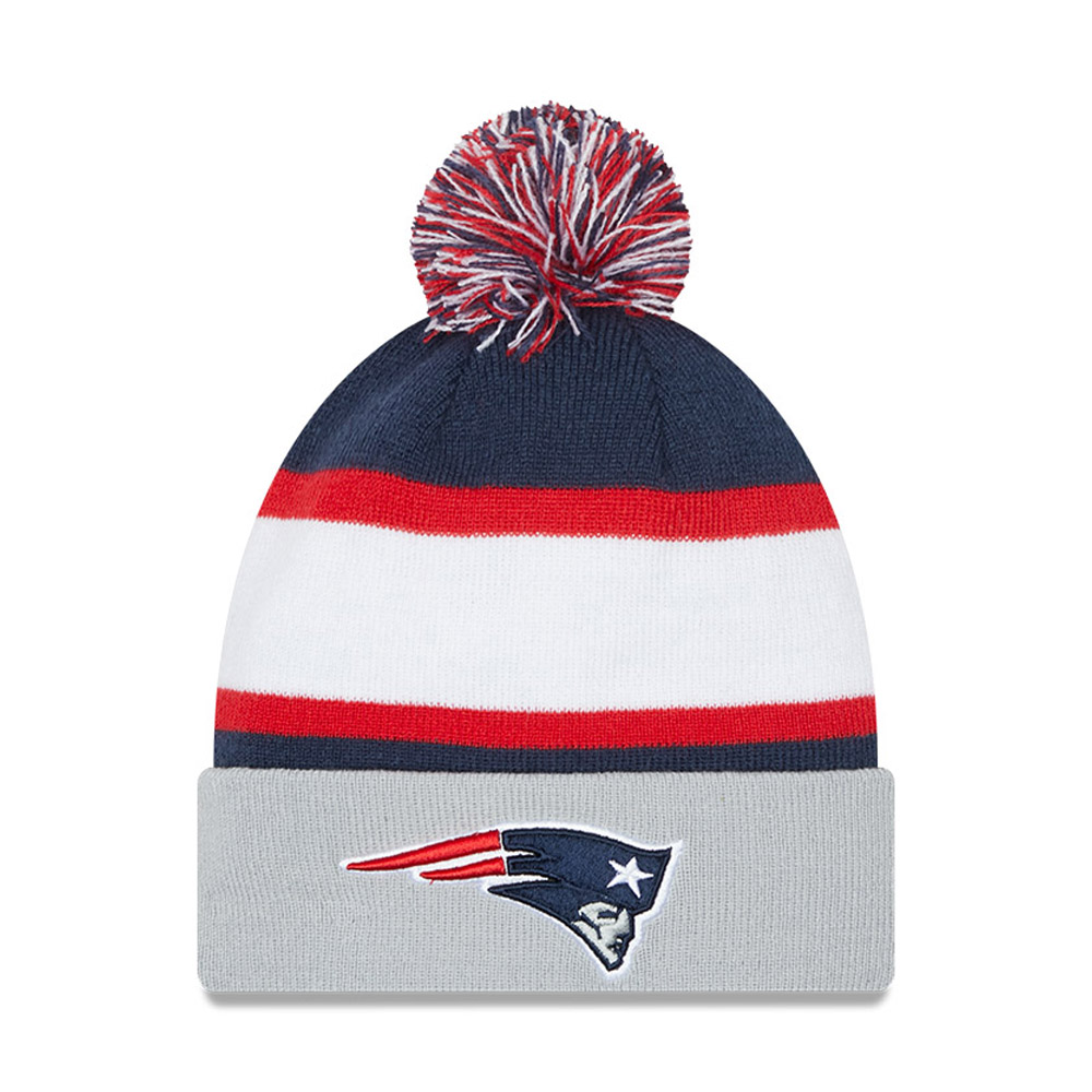 New England Patriots NFL Stripe Blue Bobble Berretto Cappello