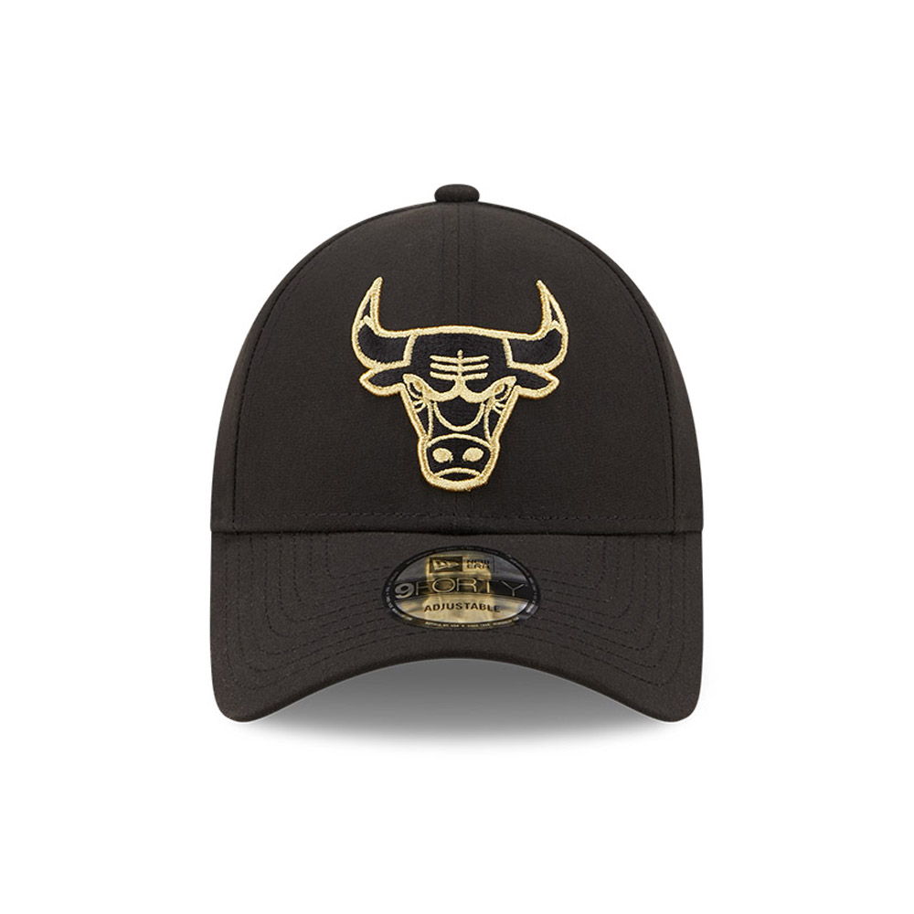 Chicago Bulls Gold Logo Negro 9FORTY Cap