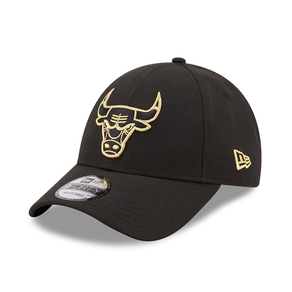 Chicago Bulls Gold Logo Schwarz 9FORTY Cap