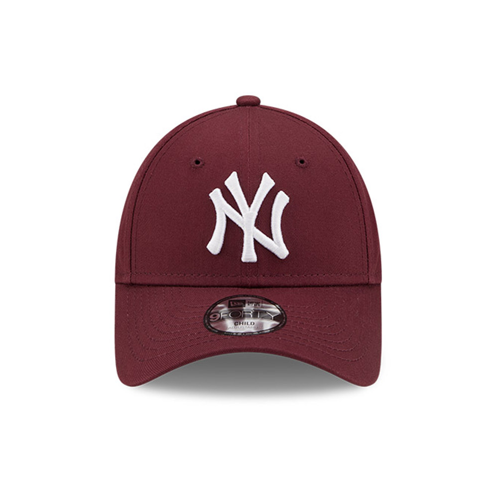 Maroon NEW New Era Kids NY Yankees League Essential 9Forty Cap 
