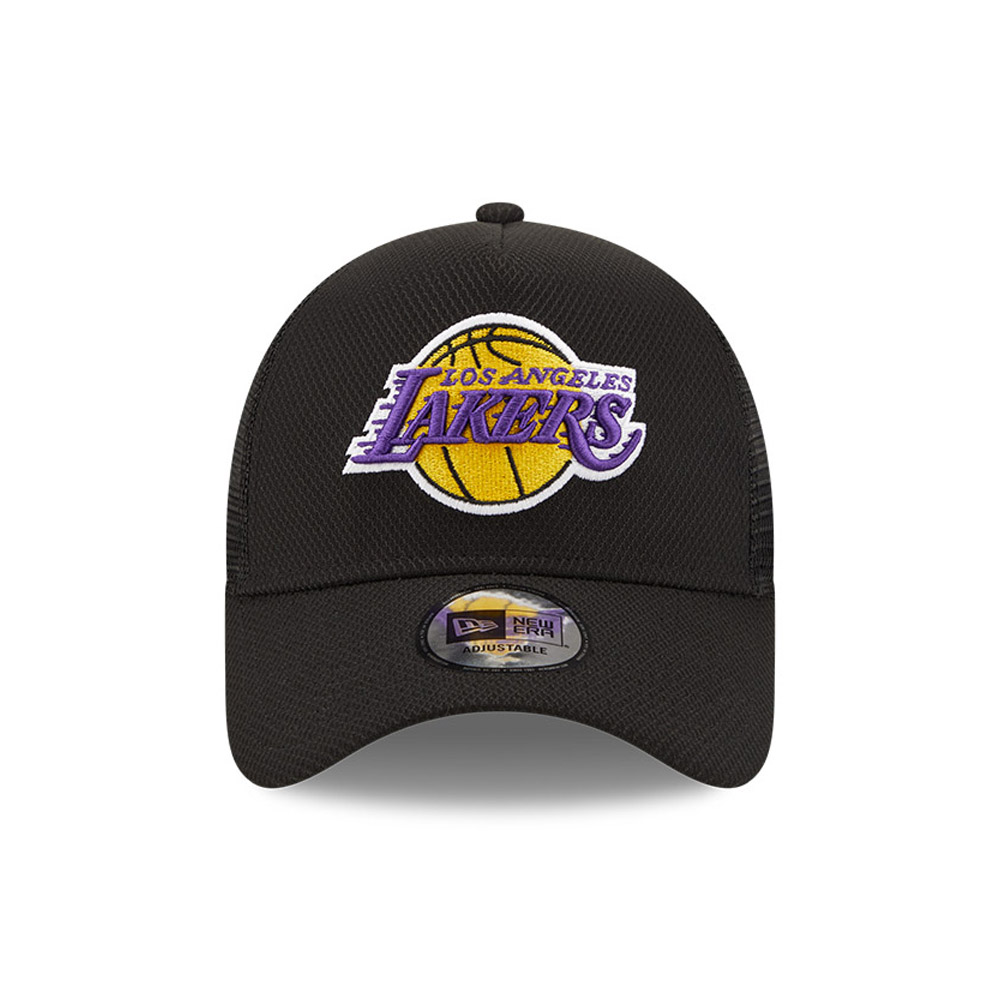 LA Lakers NBA Black Base A-Frame Trucker Cap