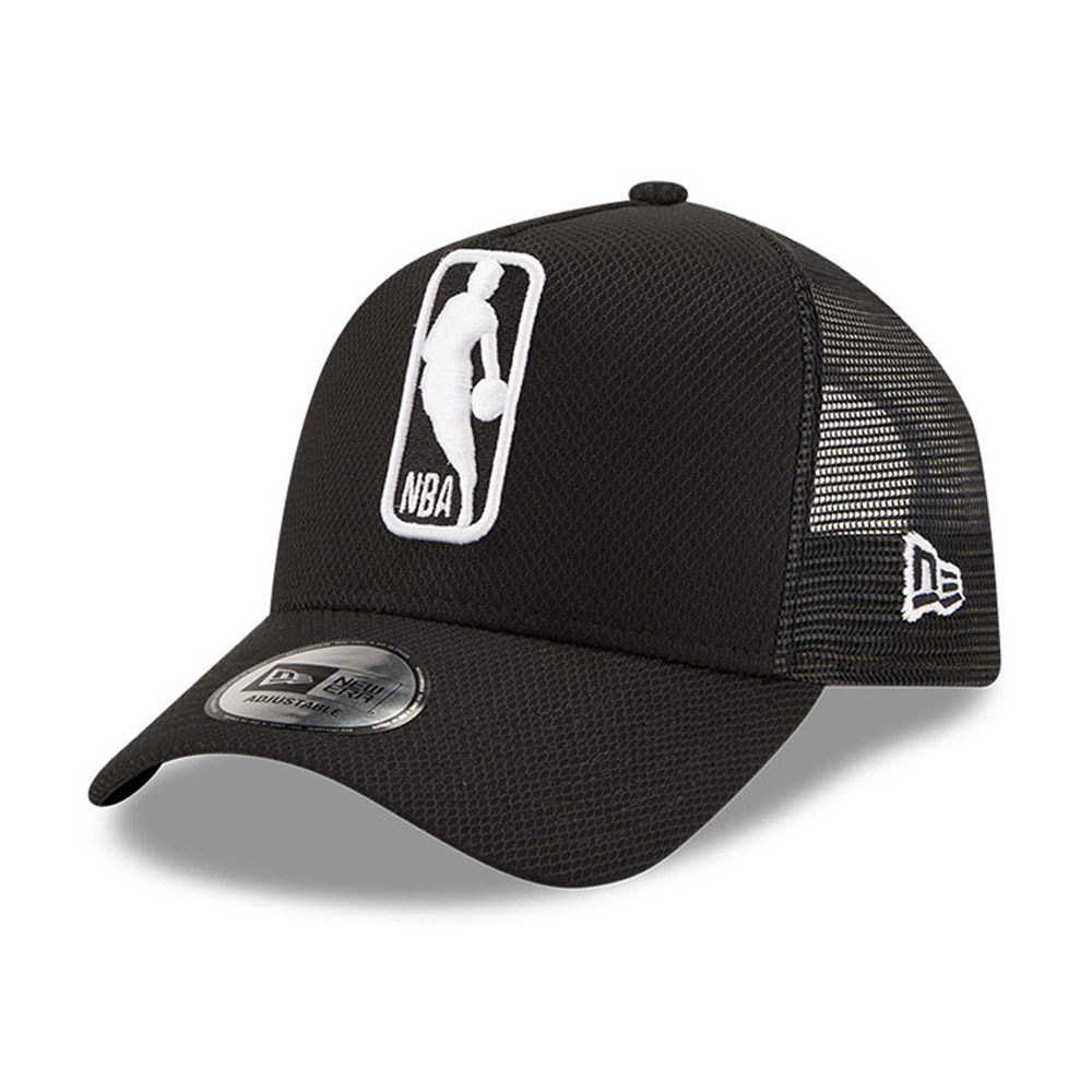 NBA Logo Black Base A-Frame Trucker Cap